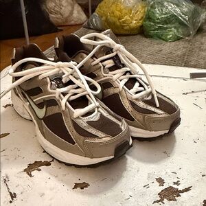 Women’s Nike Brown and White Athletic Running Shoes